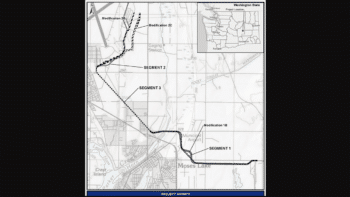 Northern Columbia Basin Railroad Project Map. (Courtesy of CBRW)